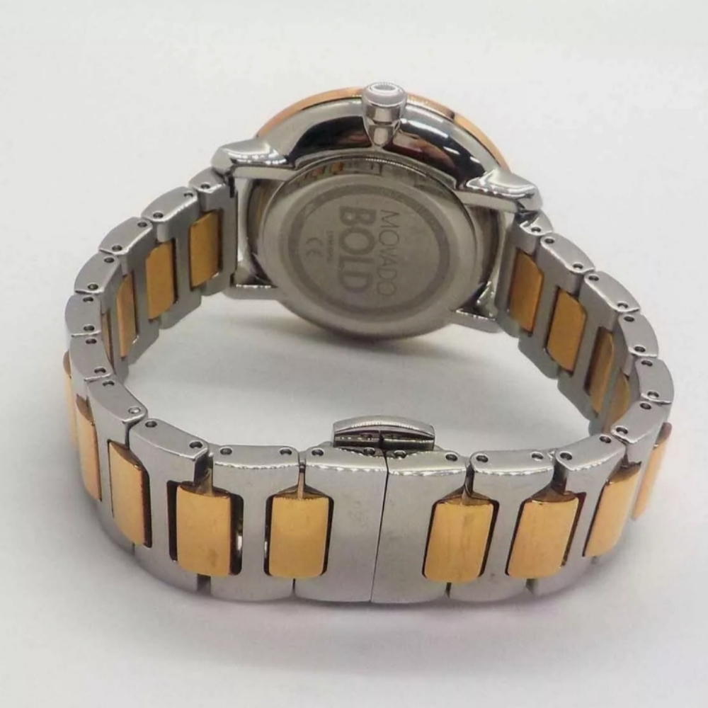 ***SOLD*** Movado Bold Silver Dial Two-Tone Ladies Watch 3600504 - Picture 10 of 11